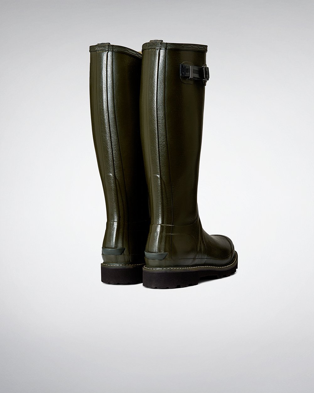 Hoge Regenlaarzen Dames - Hunter Balmoral Poly-Lined - Donker Olijfgroen - 15MHPNZOE